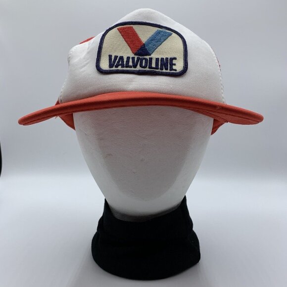 Vintage Valvoline Tracker Hat Cap Embroidered Patch Snapback Mesh Back Speedway - Picture 3 of 11